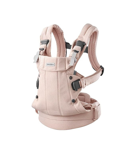 BabyBjörn Baby Carrier Harmony, Light Pink, Woven Mélange | 3-in-1 Ergonomic Baby Carrier; Newborn, Facing-in, Outward-Facing, and Back Carrying Positions Supported (7-40 lbs), Newborn to Toddler-CubbioJoy