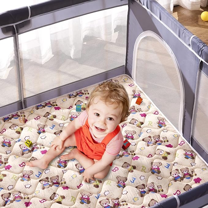 Baby Play Mat - 71" X 59",Premium Thicker Foam One-Piece Crawling Mat, Machine Washable, Extra Large Anti-Slip Activity Playmat for Babies, Toddlers & Infants-CubbioJoy