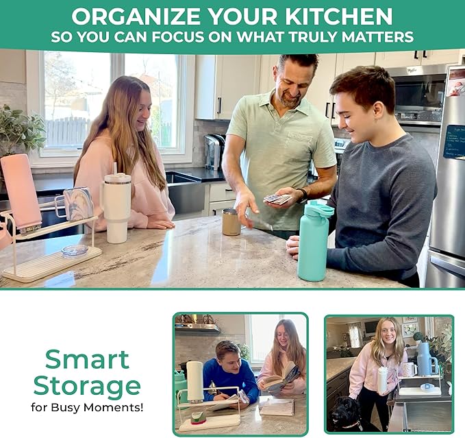 Bottle Drying Rack for Kitchen Countertop, Space Saving Storage Stand with Drainage Tray, Two-Tier Design for Tumblers, Baby Bottles, Water Bottle Drying Rack with 5-in-1 Bottle Cleaning Brush-CubbioJoy