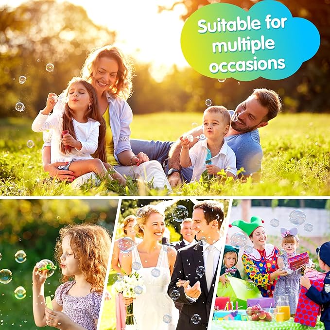 Bubble Solution Refills 32OZ | Giant Bubbles Refill Solution | Bubbles Bulk for Bubble Machine, Bubble Gun, Bubble Wands, Bubble Mower | Bubbles for Kids in Summer Celebrations Party Favor-CubbioJoy