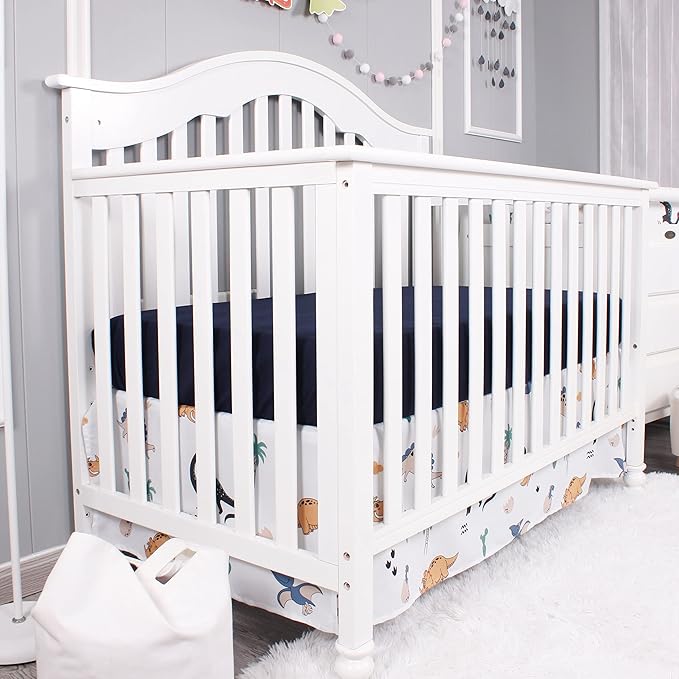 Belsden Dinosaur 3 Piece Crib Bedding Set for Baby Boys Girls, Classic Nursery Bedding Essential Including Comforter, Crib Sheet and Crib Skirt, Ultra Soft Cozy, Dino-CubbioJoy