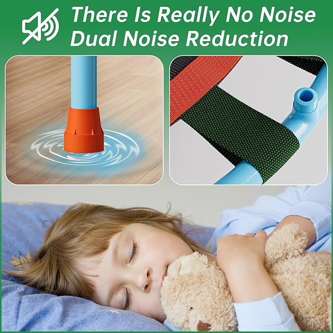 CLORIS 38in/48in Folding Trampoline - Max Load 220lbs / 450lbs Mini Trampoline Rebounder Trampoline for Adults with Adjustable Foam Handle, with safty Padded Cover Best Gift for Kids/Adult-CubbioJoy