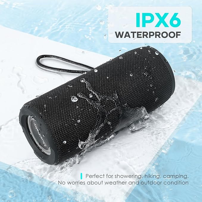 Bluetooth Speaker IPX6 Waterproof.Musibaby M88pro with Loud Stereo Sound,Portable Wireless Speaker,40H Battery,Bluetooth 5.3,Dual Pairing, Shower Outdoor Speaker for Party, Beach, Gifts Ideal.-CubbioJoy
