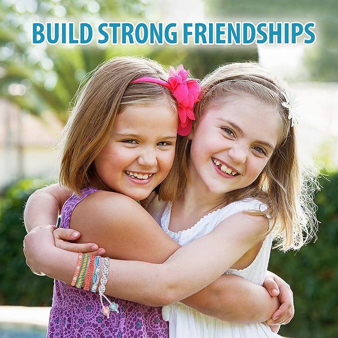 Chilpals Friendship Bracelet Making Kit for Girls,Arts and Crafts for Kids Ages 8-12,Birthday Gifts Ideas for Girl 7 8 9 10 11 Year Old - 2 in 1 Bracelets String Maker Toys Set (White)-CubbioJoy
