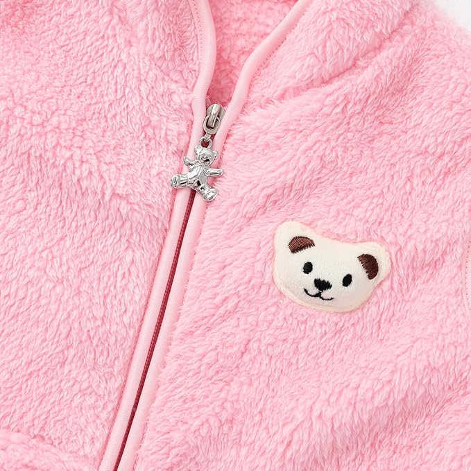 Baby Boys Girls Fleece Vest Zip Up Cute Bear Jackets Fuzzy Fall Winter Warm Clothes Newborn Outwear for Toddler Infant-CubbioJoy