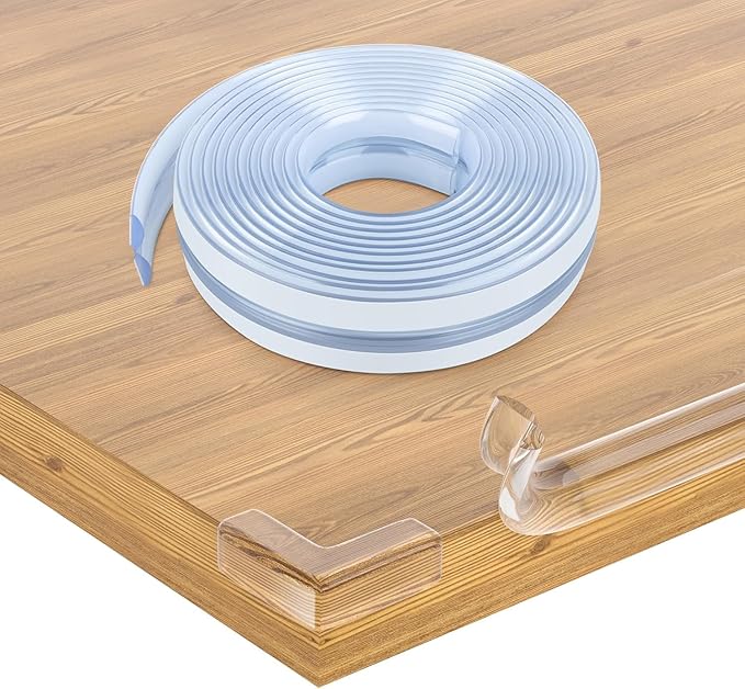 Corner Protectors, Clear Corner Protector Baby Proofing, Soft Edge Protectors,32.8ft(10M) Corner Guards Furniture Corner&Edge Safety Bumpers with Upgraded Strong Adhesive for Furniture&Sharp Corners-CubbioJoy