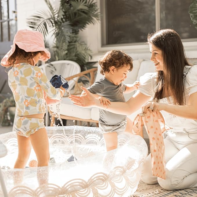 Tiny Twinkle Mess-Proof Waterproof Wet Dry Bag | 2-Pack Reusable Wet Bags for Swimsuits & Baby Clothes | Leakproof Wet Bag for Travel & Diaper Changes for Baby (Unisex Checkers)-CubbioJoy