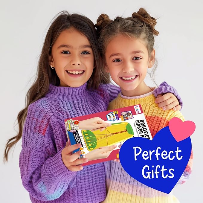 Bracelet Making Kit for Girls - Friendship Bracelet Kit - Christmas Gifts for Ages 6 7 8 9 10 11 12 Year Old Girl Birthday Gifts, Arts and Crafts for Kids Ages 8-12 Teen Bracelets DIY Maker Pink Blue-CubbioJoy