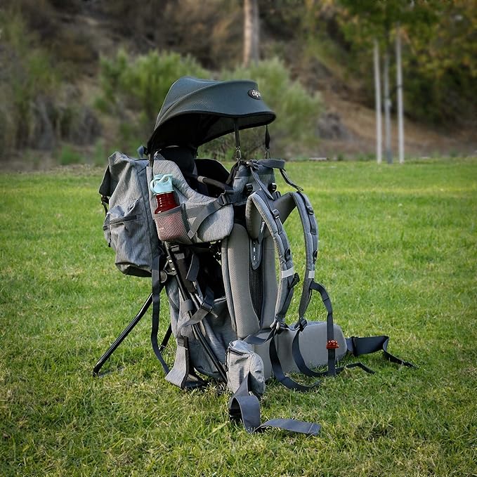 ClevrPlus Urban Explorer Child Carrier Hiking Baby Backpack, Heather Gray-CubbioJoy