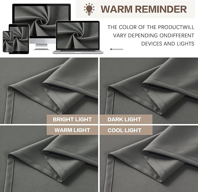 KEQIAOSUOCAI Grey Sliding Glass Door Curtains 2 Panels,80 Inch Wide Patio Door Curtain Panels, Thermal Insulated Black Out Wide Draperies for Living Room 80W x 96L Floor to Ceiling 8 ft Length-CubbioJoy