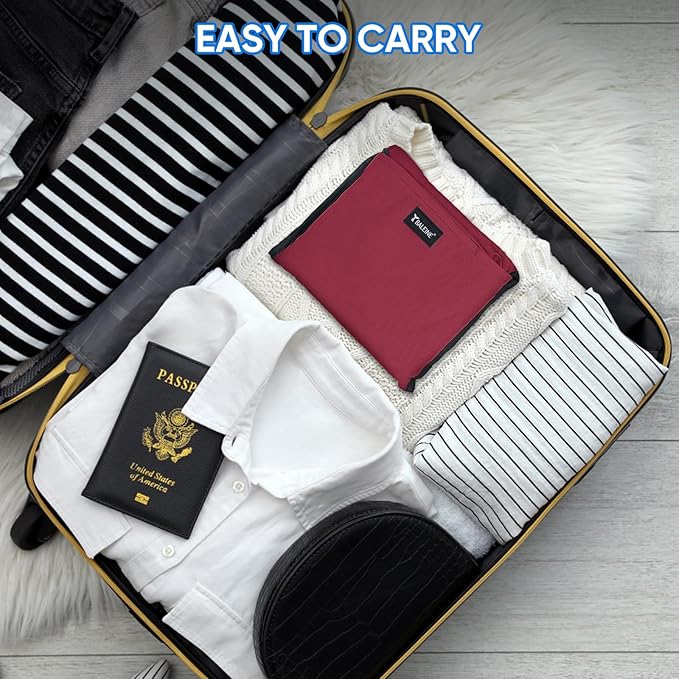 BALEINE 120L Laundry Bag Backpack, 900D Oxford Fabric Large Travel Laundry Bags with Shoulder Straps and 2 Mesh Pockets for College Dorm, Apartment, Laundromat (Red, 120L)-CubbioJoy