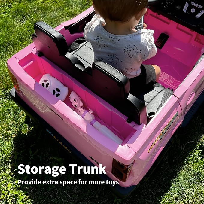 24V 10Ah Ride on Toy for Big Kids, 4WD 2 Seater Electric SUV Kids Car to Drive w/Remote Control, 4x200W Motors - Pink-CubbioJoy