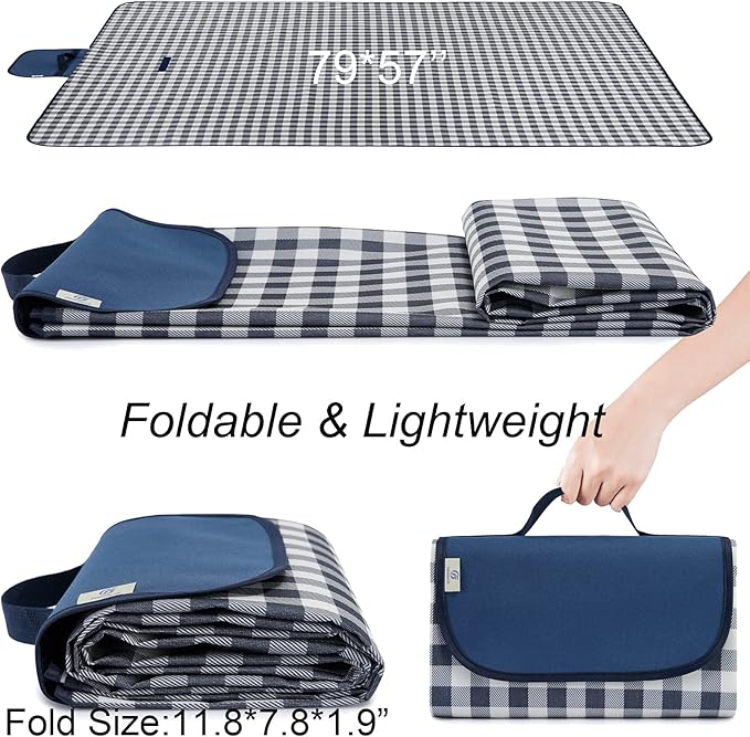Beach Blanket Extra Large Picnic Mat Sand Free Waterproof Camping Blanket Easy Fold Carry Portable Travel Blanket Play Mat for Outdoor Indoor Hiking Festival BBQ Park Grass Lawn-CubbioJoy