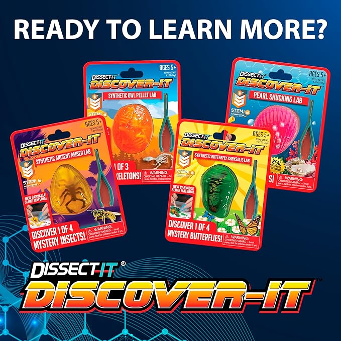 Discover-It Dissection Kit for Kids, Real Freshwater Pearl Science Lab Kit for Oysters, Science Toys for Kids Ages 5 and Above-CubbioJoy