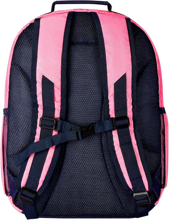 Choco Mocha Glitter Backpack for Girls, Elementary School Backpack for Girls Ages 6-8 Kids Kindergarten Backpack Bookbag 17 Inch with Chest Strap,-CubbioJoy