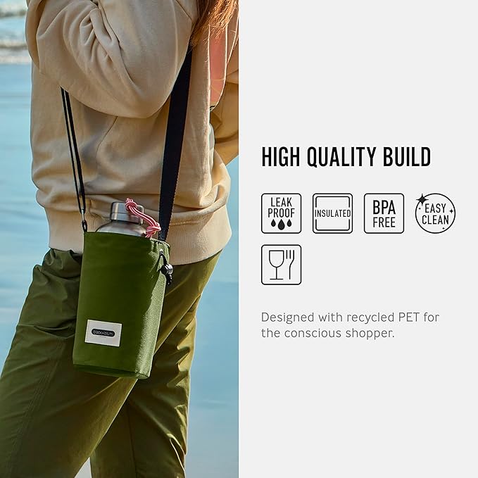 Black+Blum Insulated Bottle Bag - Made with Recycled PET and BPA Free - Bottle Bag for On The Go-CubbioJoy