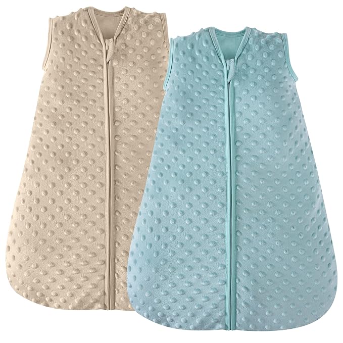 JELLYMONI Fleece Baby Sleep Sack 12-18 Months, 1.5 Tog Warm Winter Baby Wearable Blanket with Plush Dots and 2-Way Zipper, Cotton Toddler Sleep Sack-CubbioJoy