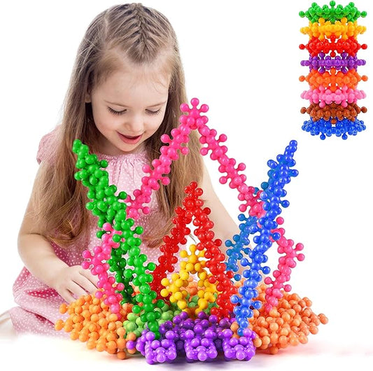 250 Pieces Building Blocks Kids STEM Toys Educational Building Toys Interlocking Solid Plastic Discs Sets for Preschool Boys and Girls Aged 3+-CubbioJoy