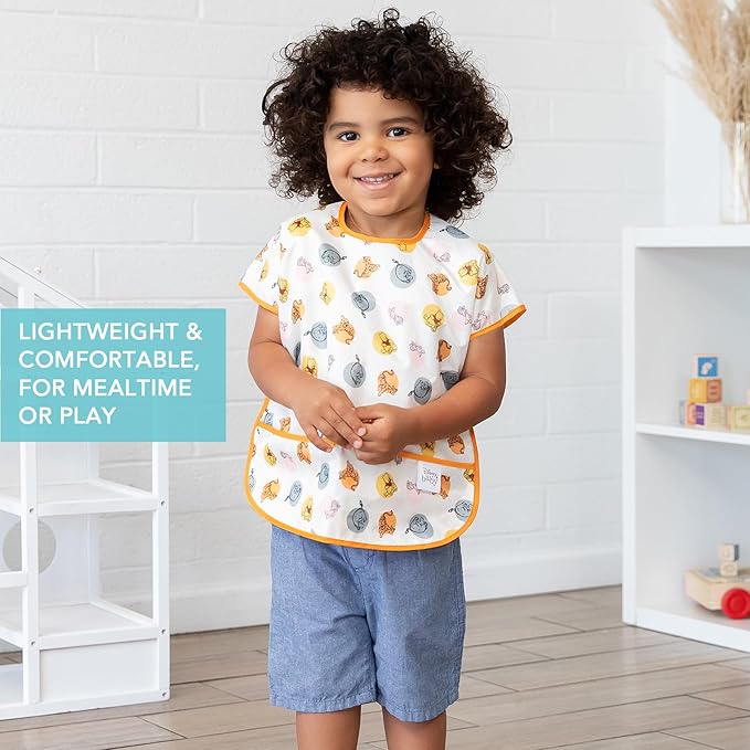 Bumkins Bibs - Toddler Bibs, Waterproof, Large for 1-3 Years, Short Sleeve-CubbioJoy