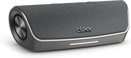 Cleer Scene Wireless Bluetooth Speaker, Simple Fast Pairing, Waterproof IPX7, 12Hrs Play time, Deep Bass, Built-in Mic, Powerful Portable Speakers, for Outdoor & Party, Home, Grey-CubbioJoy