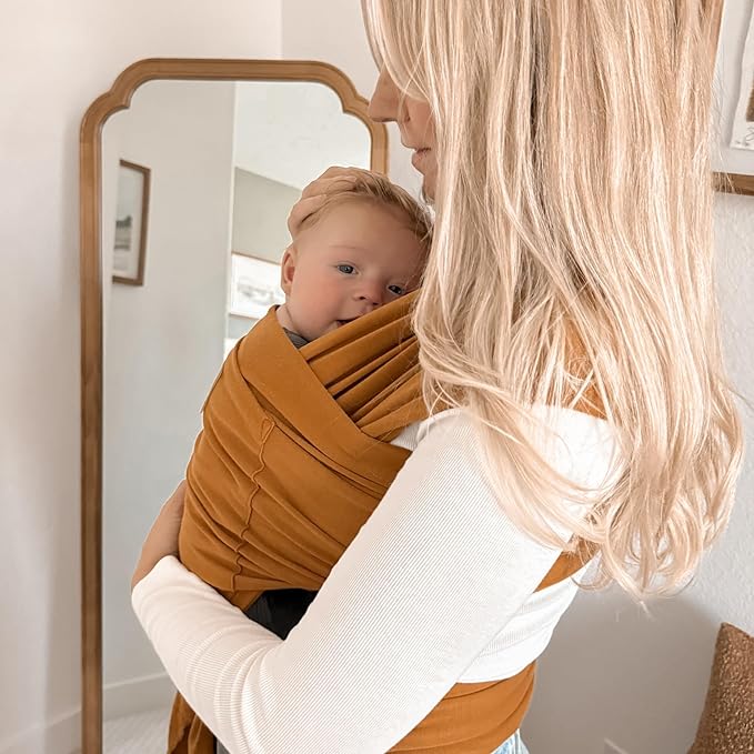 Baby Wrap Carrier - Premium Cotton Baby Carrier Wrap for Newborn to Toddler- Infant Carrier- Baby Holder One Size Fits All with Front Pocket by Max&so-CubbioJoy