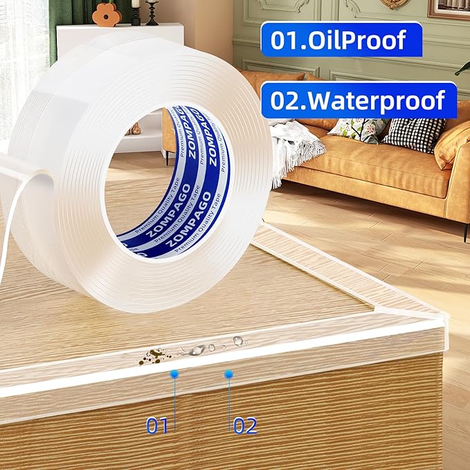 Clear Soft Corner Protectors for Furniture Strip,1.2in x9.84FT,Sharp Edge & Table Bumper,Window Edge,Wall Protector, Soft Corner Guards Safe for Proof,Table Corner Protectors in Family-CubbioJoy