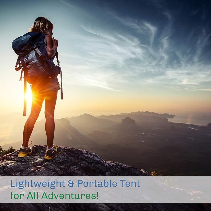 2-Person Dome Tent – Easy Set Up Shelter with Rain Fly and Carrying Bag for Camping-CubbioJoy