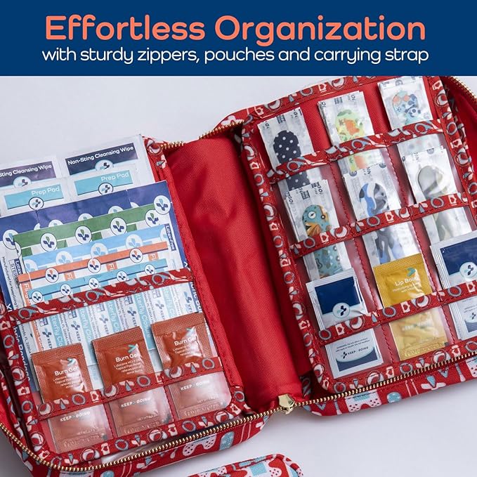 KeepGoing Large Home First Aid Kit for Kids – 270 Pc. for Car, Home, Dorm, & Boat with Latex-Free Bandages – 10 x 7 x 3.5 in. Travel First Aid Kit (The Classic)-CubbioJoy