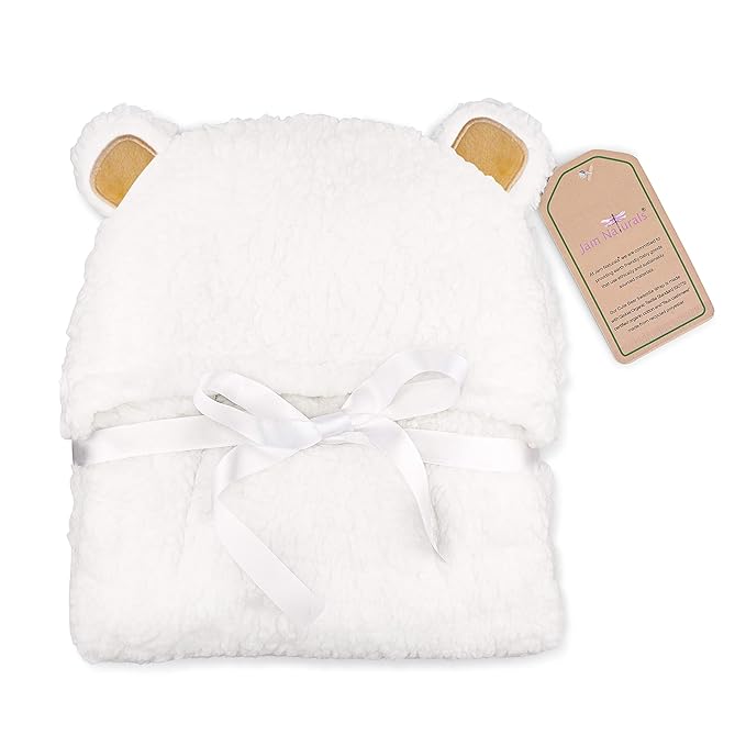 Jam Naturals-Cute Bear Organic Newborn Swaddle Wrap-Gender Neutral Soft Baby Blanket, Newborn Baby Registry Gift (Golden Brown, 0-3m)-CubbioJoy