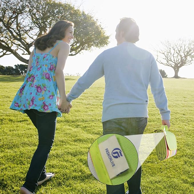 Beach Blanket Extra Large Picnic Blanket Outdoor Blanket Waterproof Sand Free Oversized Camping Mat Foldable Portable Handy Tote for Travel Sports Home Yoga Park Grass Lawn, 79"x57"-CubbioJoy