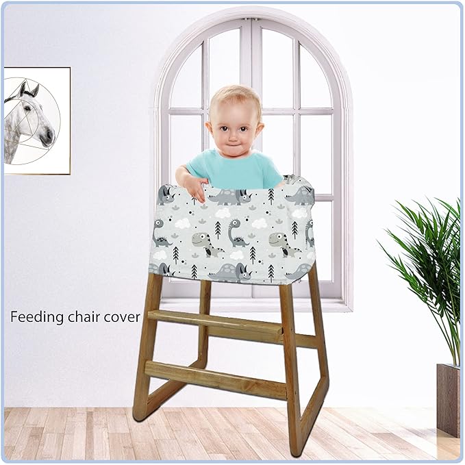 Car Seat Covers for Babies - Multi- use Nursing Carseat Canopy, Breastfeeding Covers, Baby Shower Gifts for Boys and Girls (Grey Dinosaur)-CubbioJoy