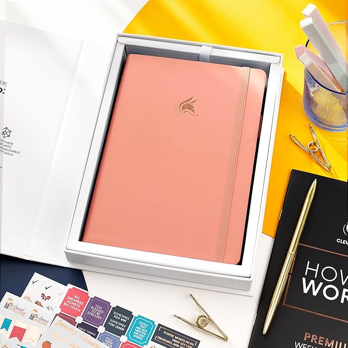Clever Fox Planner Premium Edition – Undated Luxurious Weekly & Monthly Planner to Increase Productivity and Hit Your Goals – Organizer – Start Anytime, A5, Lasts 1 Year, Light Pink (Weekly)-CubbioJoy