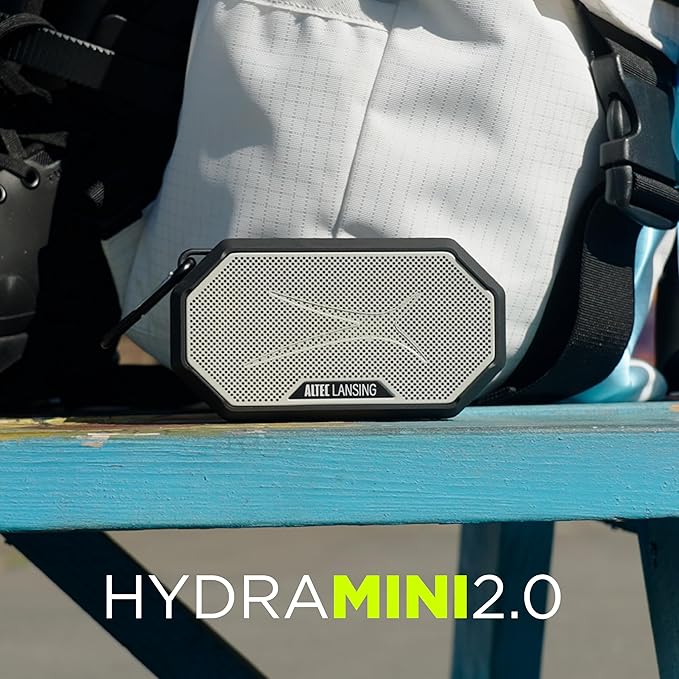 Altec Lansing Portable Bluetooth Speaker HYDRAMINI 2.0, IP67 Waterproof, Portable, 12h Playtime, Wireless Pairing, USB-C Quick Charge, Magnetic Bluetooth Speaker, Voice Assistant Integration-CubbioJoy