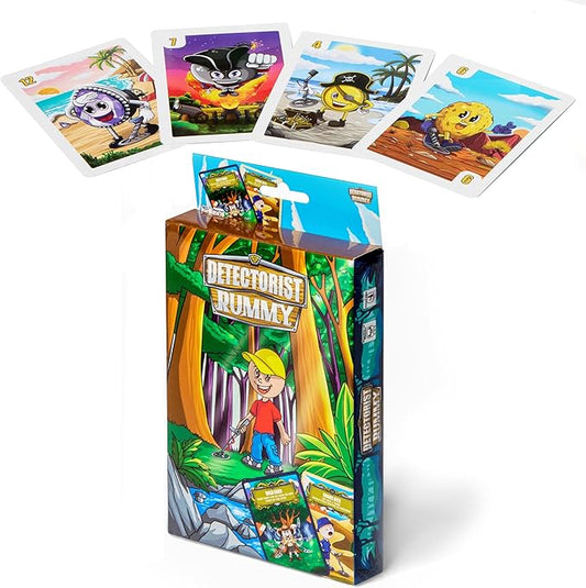 Detectorist Rummy Playing Card Game Set for Kids and Adults – Fun Strategy Card Game for Family Game Night – Ages 7+ – Easy to Learn, Enhances Math & Thinking Skills – Great Gift or Stocking Stuffer-CubbioJoy