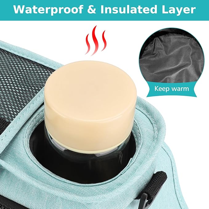 Accmor Universal Stroller Organizer with Insulated Cup Holder Detachable Phone Bag and Shoulder Strap,Stroller Bag Caddy Organizer Accessories Fits for Uppababy, Baby Jogger, Britax Strollers-CubbioJoy