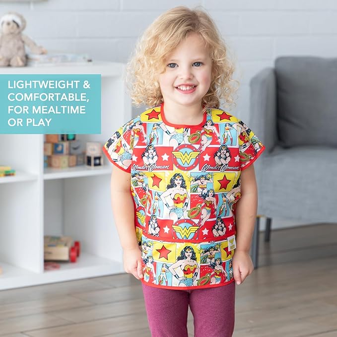 Bumkins Bibs - Toddler Bibs, Waterproof, Large for 1-3 Years, Short Sleeve-CubbioJoy