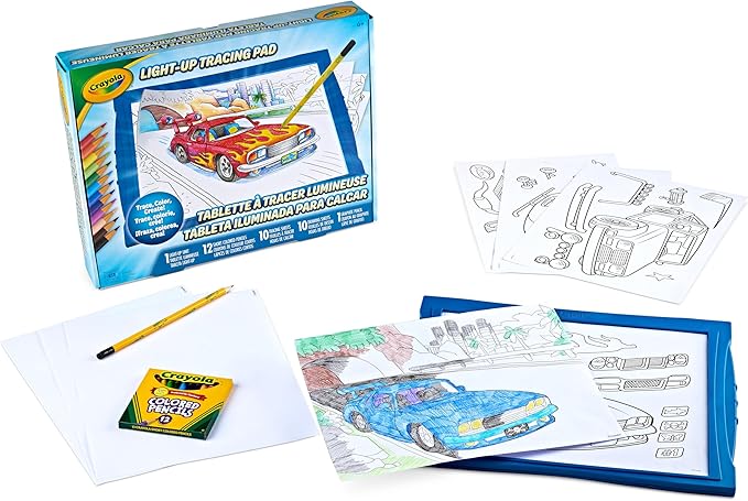 Crayola Light Up Tracing Pad - Blue, Drawing & Tracing Projector for Kids, Sketching Light Box Table, Toys for Kids, Gift for Girls & Boys, Ages 6+-CubbioJoy