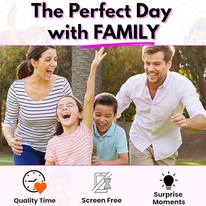 50 Family Activities - Adventure Scratch Off Cards - Family Date Night Ideas - Gift Basket Games for Kids and Adults - Surprise Book of Fun Challenge - Experience Gift for Kids-CubbioJoy