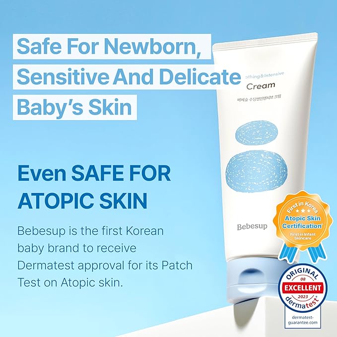 BEBESUP- 베베숲 100-Hour Moisture Barrier Baby Cream | Korean Skincare for Sensitive & Atopic Skin Ceramide Capsule Organic Rice-Infused Hypoallergenic Dermatologist Approved 6.76 fl oz-CubbioJoy