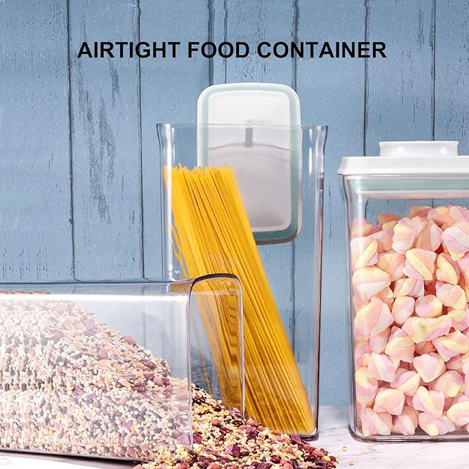 Airtight Food Storage Container Formula Dispenser with Spoon BPA-Free Milk Powder Container for Home Travel 2000ML / 2.0 Qt, No Scraper Design-CubbioJoy