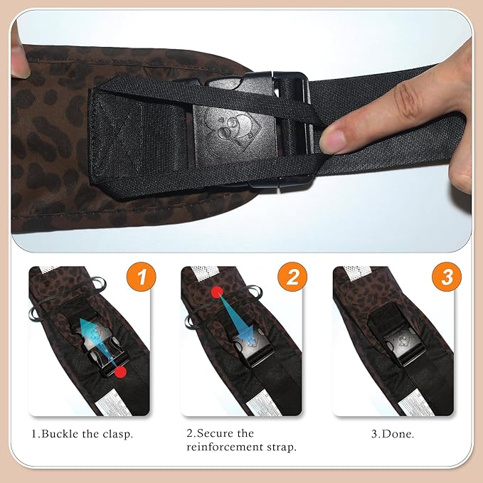 Baby Carrier Newborn to Toddler-Adjustable Baby Sling Carrier,Toddler Carrier for 25-60lbs,Comfortable Baby Sling for Hands-Free Carrying (Dark Brown Leopard Print)-CubbioJoy