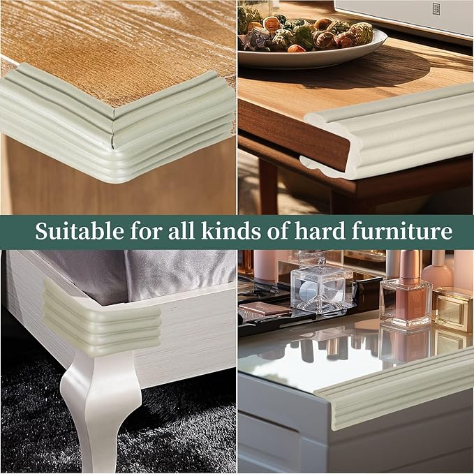 Corner Protector for Baby, Widen Edge Protector with Adhesive Backing, Baby Proofing Edge Corner Protectors Self Adhesive Furniture Corner Guard Bumper for Table, Desk, Fireplace (Gray, 16.4ft)-CubbioJoy