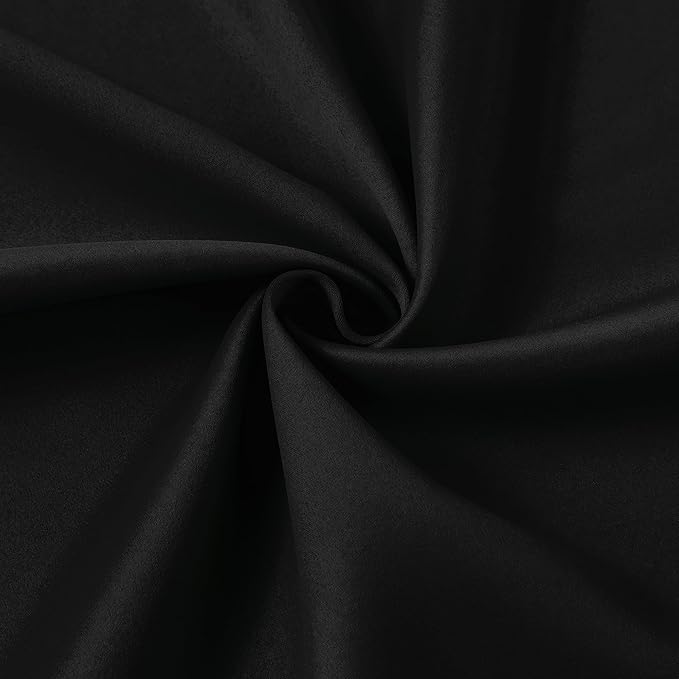 KEQIAOSUOCAI 80 Inch Wide Black Pinch Pleated Curtains 80 x 84, Thermal Insulated Noise Cancelling Living Room Office Drapes 84 Inches Long, Patio Sliding Glass Door Window Curtain 2 Panels-CubbioJoy