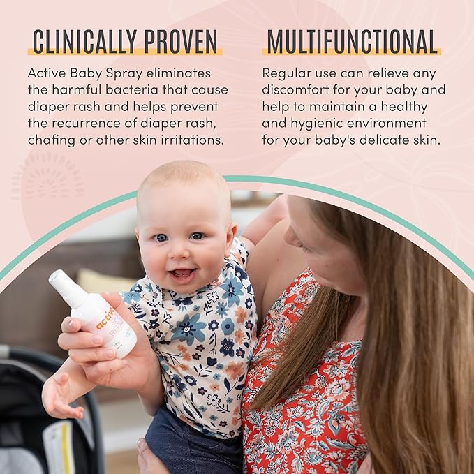 Active Skin Repair Natural, Non-Toxic, No Sting Baby Spray First Aid Safe For Use on Diaper Rash, Baby Acne, Eczema, Cuts, Wounds, Scrapes, and Other Skin Irritations (3 oz. Spray)-CubbioJoy