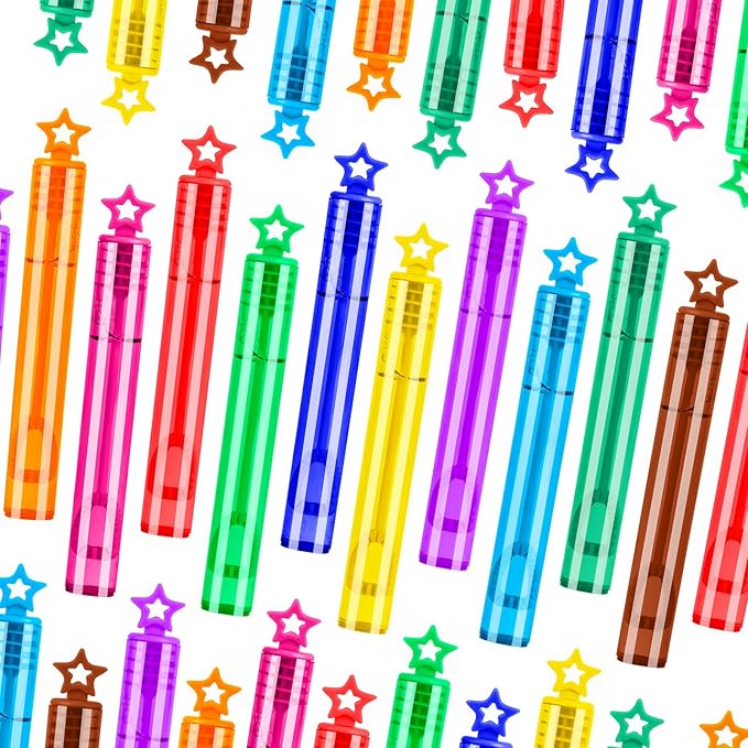 200 Pack Star Bubble Wands,Party Favors Supplies for Toddlers Kids’ Birthday, Summer Outdoor Celebrations,School Classroom Carnival Prize Giveaways,Bulk Gift Box as Goody Bags Stuffer-CubbioJoy