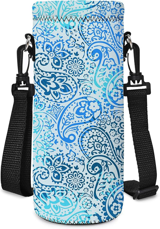 AUPET Water Bottle Bag Carrier,24oz/32oz Insulated Neoprene bottle Sling Holder Case Pouch Cover for 1000ML/750ML Bottles with Shoulder Strap for walking-CubbioJoy