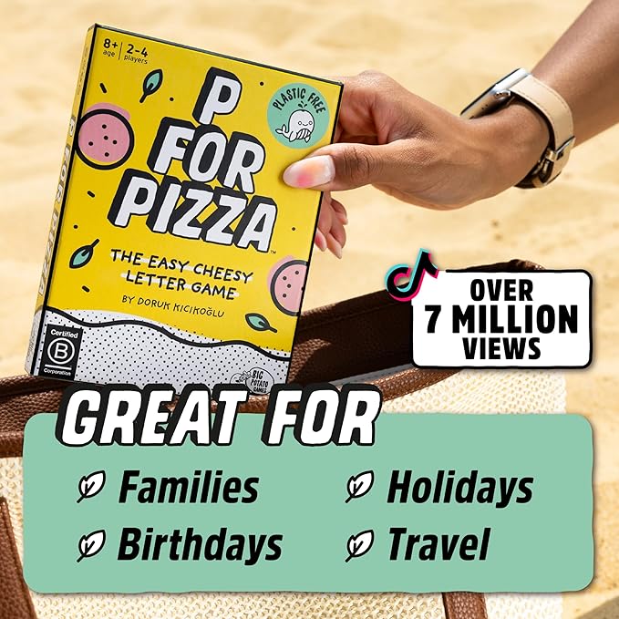 Big Potato P for Pizza: Family Card Game | Great for Adults and Kids | Perfect for The Holidays and Family Game Night | Compact Card Game-CubbioJoy