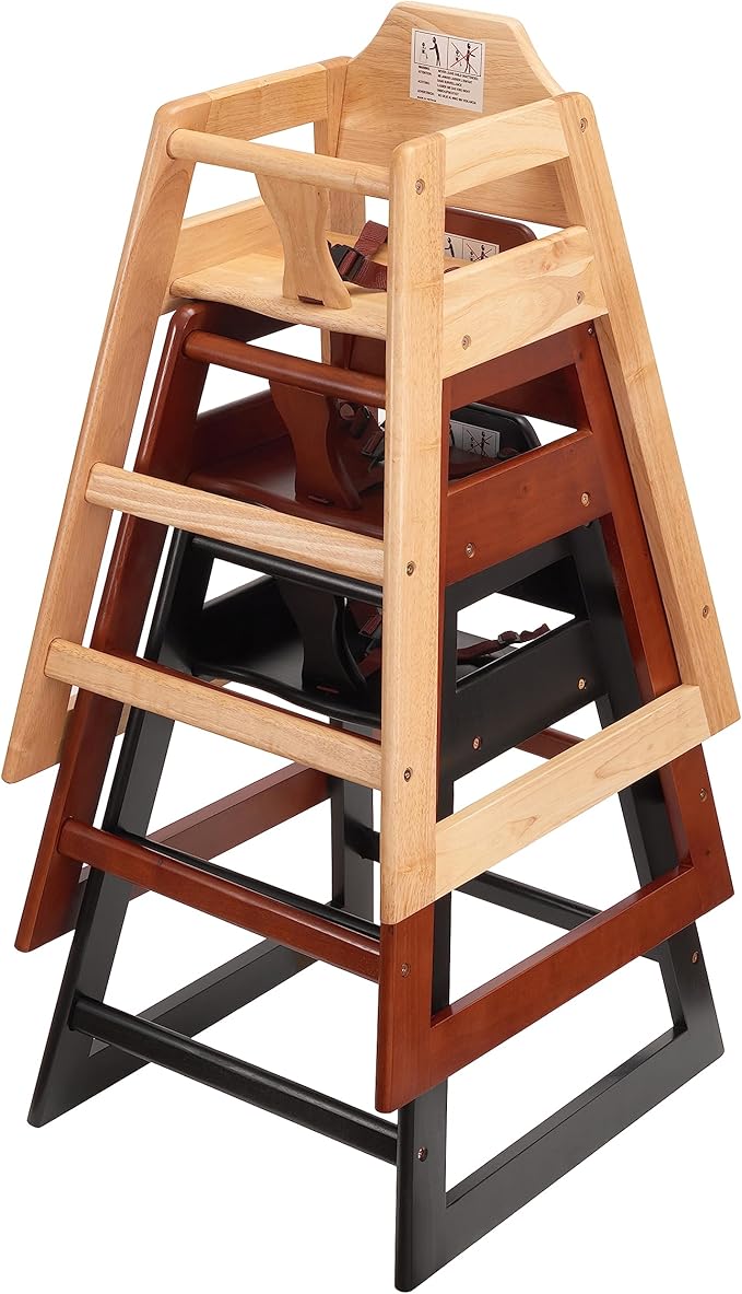 Baby Highchairs, Durable Dining Feeding Chair with Steps, High Chairs for Babies and Toddlers, Seating Ready-to-Assemble Restaurant Wood High Chair, Wooden High Chair (Highchair/Booster/Chair)-CubbioJoy