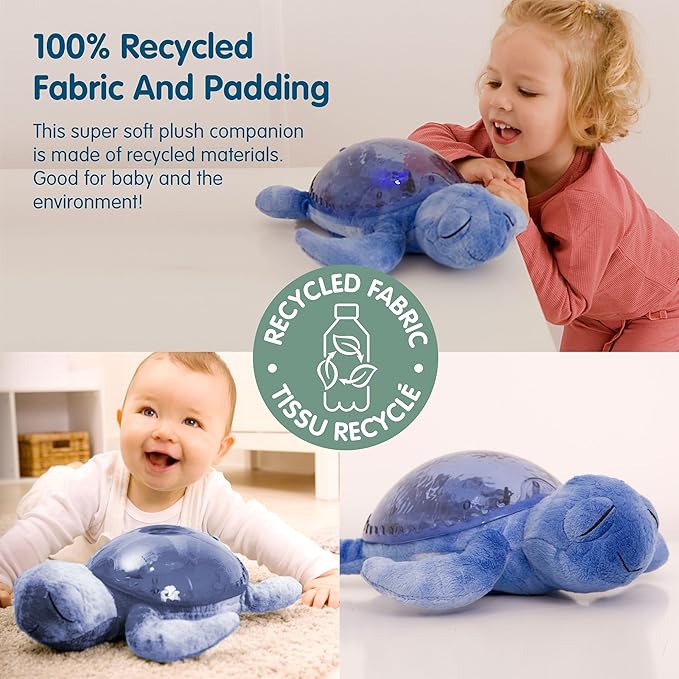 Cloud b Ocean Projector Nightlight with 2 White Noises & 2 Soothing Sounds | Adjustable Settings | Cry Sensor | Tranquil Turtle - Ocean (Rechargeable)-CubbioJoy