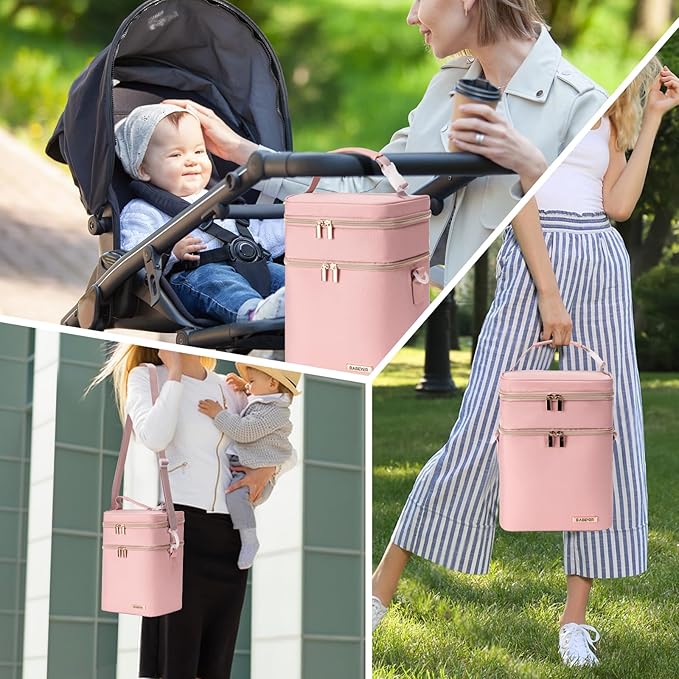Breastmilk Cooler Bag with Ice Pack Fits 6 Baby Bottles Up to 9 Ounce-CubbioJoy